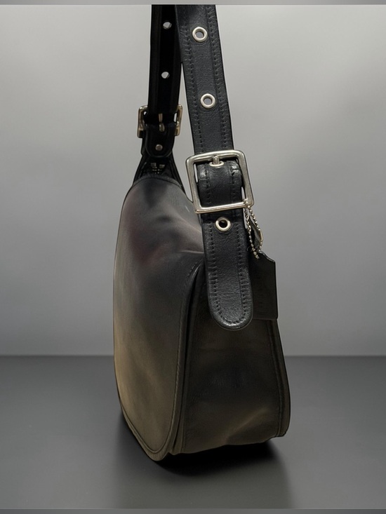 Vintage Coach Patricia's Legacy Bag #9951 - Black Glove-Tanned Leather - Picture 4 of 16